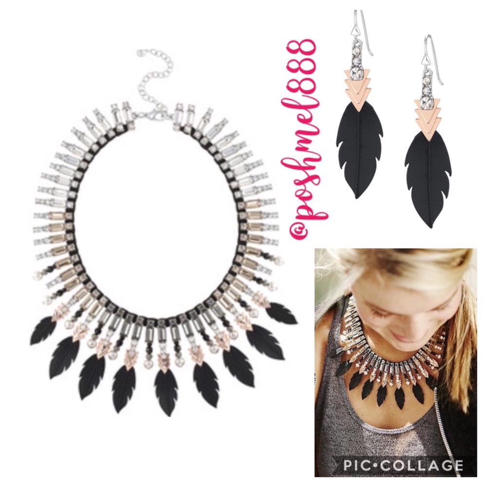 Stella & Dot | RARE Limited Edition💫Raven NEW Statement Necklace & Earri… - Picture 10 of 10